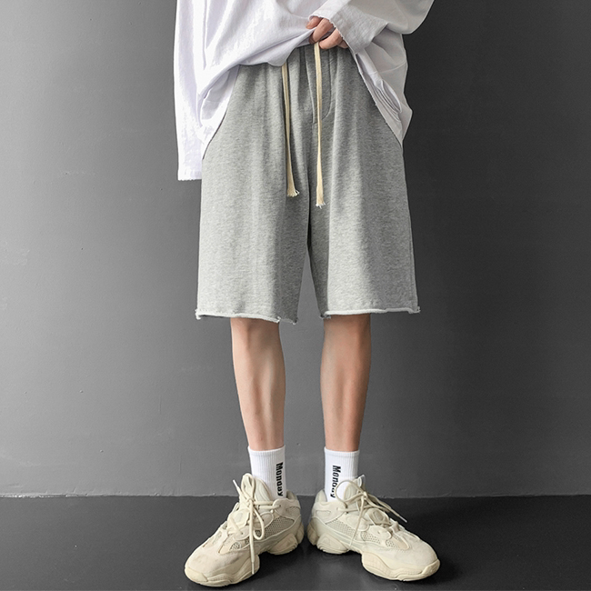 2020夏季男士运动五分裤 卷边毛圈布沙滩休闲短裤纯色宽松中裤男|ruв категории Мужская одежда, брюки - от Buy2taobao.com для оказания профессиональной услуги покупки агента Taobao