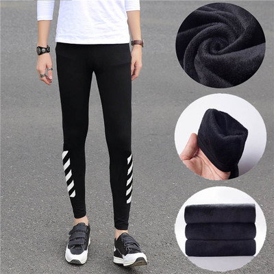 纯棉韩版加绒加厚内外穿秋裤