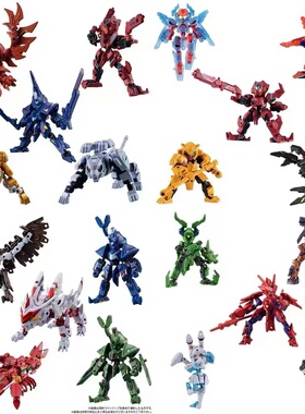 万代食玩盒蛋ANIMA GEAR变形机器人野兽合体010304拼装模型全新