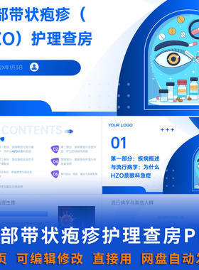 眼部带状HZO护理查房PPT课件带参考文献护士培训医院眼科资料