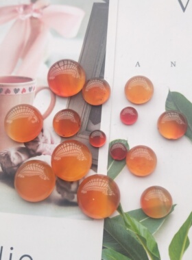 6/8/10/12/14/16/18/20/25mm圆形红玛瑙戒面贴片 diy镶嵌吊坠配件