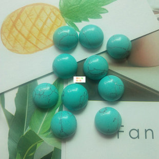 4-30mm无孔平底半圆形绿松戒面贴片散珠 diy镶嵌包边美甲发簪配件