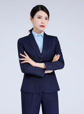 广汽丰田女士西服工装蓝色西装定制衬衫德诚琪美商务西装套装正装