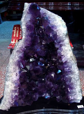 防辐射消磁钛晶紫水晶族钛晶紫晶洞紫晶块巴西紫晶簇水晶簇11.78