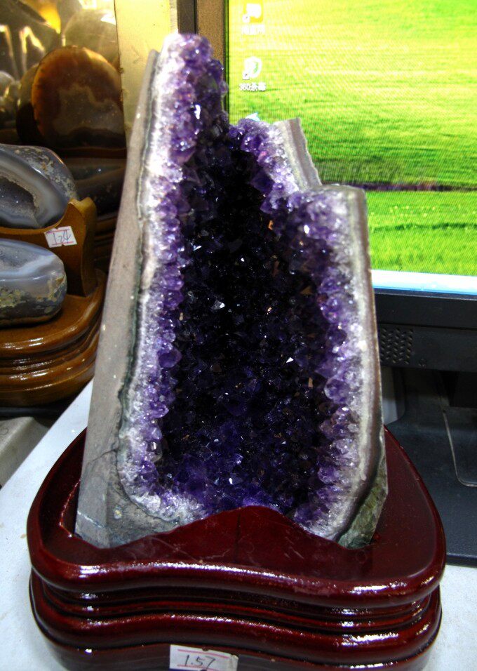 防辐射消磁正品乌拉圭紫水晶洞簇紫晶洞片紫晶块紫晶簇1.57