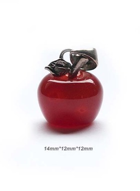 天然红玛瑙苹果东陵玉挂坠