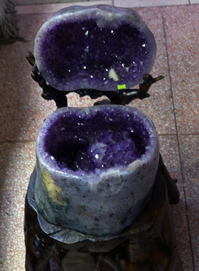 巴西紫晶聚宝盆聚宝盆巴西紫晶洞巴西紫水晶洞73.9