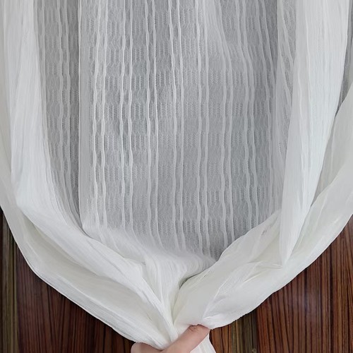 白色蕾丝条纹婚礼纱幔床车门窗帘甜品舞台桌网纱婚庆拍摄道具布料