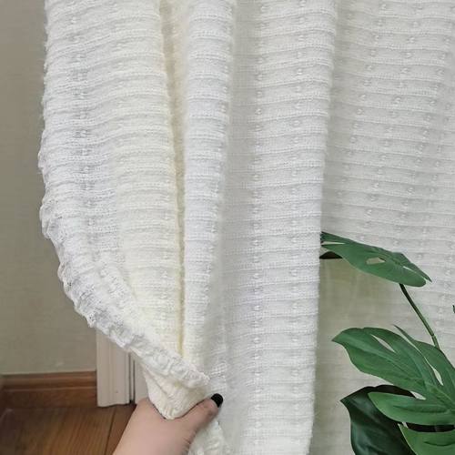 白色蕾丝条纹婚礼纱幔床车门窗帘甜品舞台桌网纱婚庆拍摄道具布料