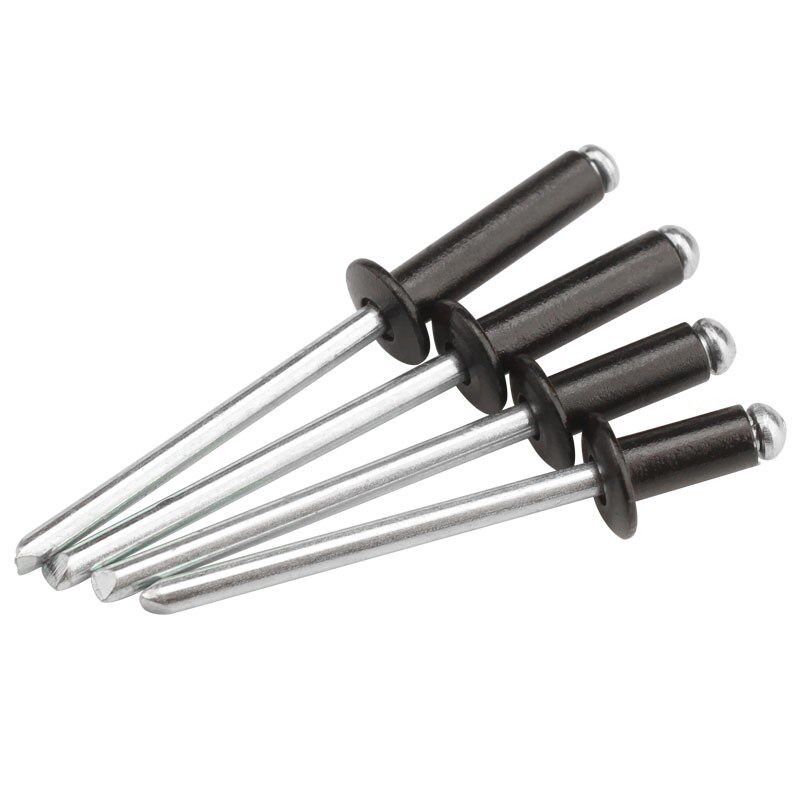 黑色铝铆钉开口型圆头抽芯铆钉拉铆钉长卯丁m2.4m2.8m3m3.2m4m5mm