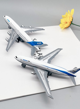 空客波音仿真航空飞机模型玩具耐摔回力滑行客机航模男孩生日礼物