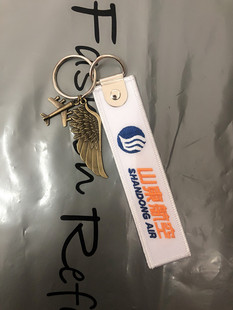 山东航空山航永不延误不被投诉刺绣钥匙扣衣袋 箱包挂件