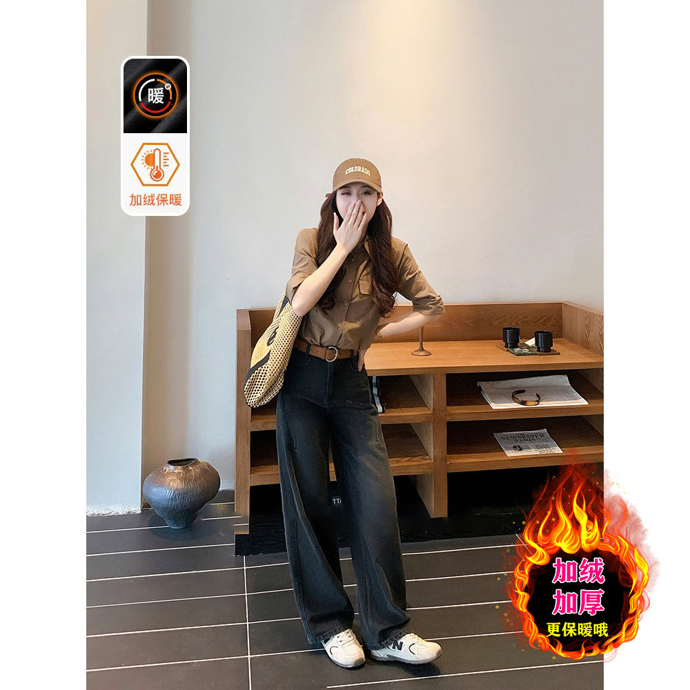 今年流行牛仔阔腿裤女