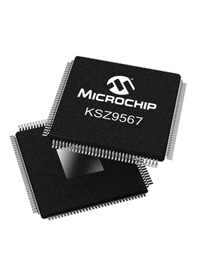 接口芯片KSZ9567RTXI[IC ETHERNET SWITCH 7PORT 128TQFP]