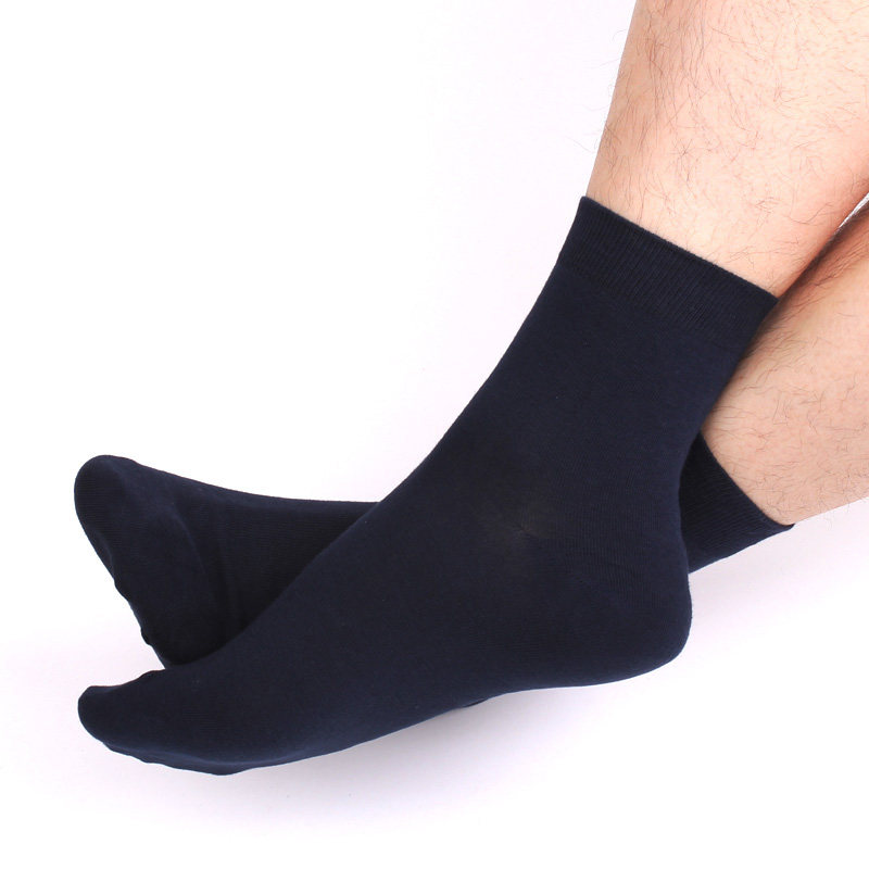 欧蒂爱商务男袜子春秋四季薄棉男士中筒袜无骨缝合吸汗防臭棉袜