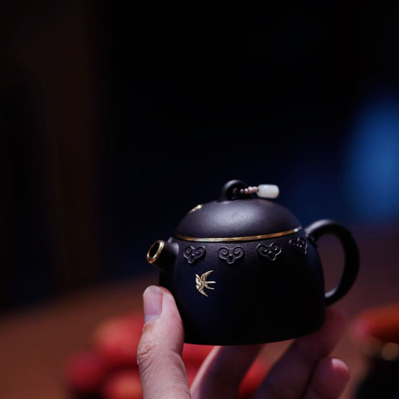 蜜糖紫砂｜原矿紫砂壶黑金燕子系茶壶