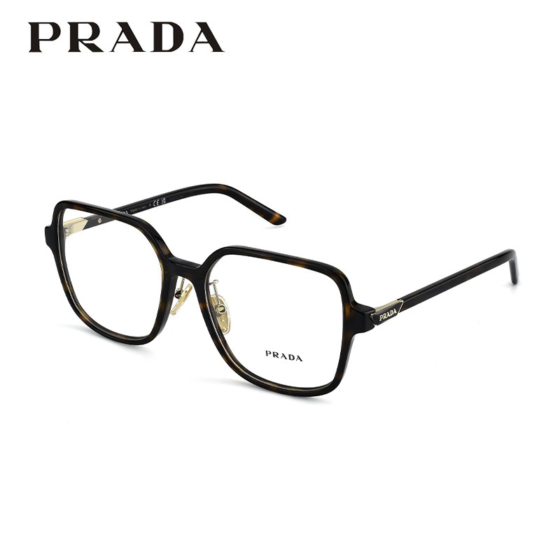 Prada普拉达眼镜框男女款方形大框近视眼镜架黑框板材镜架0PR13Z