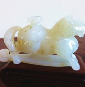 玉鉴奢华收藏精品玉器和田玉白玉羊脂玉马上有钱摆件苏工精雕保真