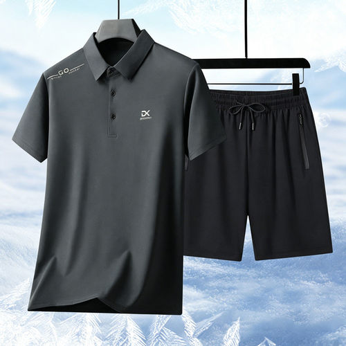 薄款弹力男士短袖套装