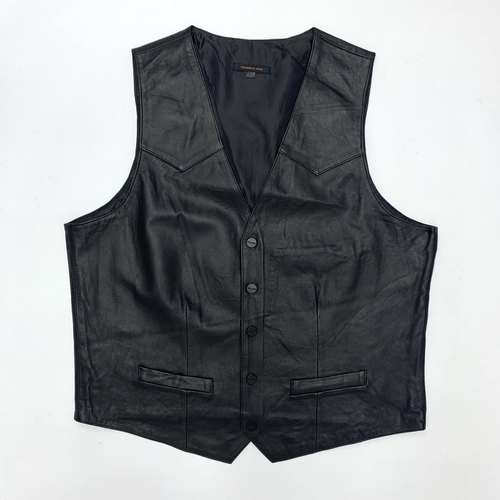 真皮马甲外单复古时尚小羊皮