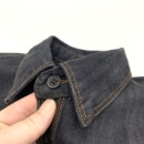 牛仔宽松深灰色衬衣 男潮流机车款 阿美咔叽全棉重水洗工装 牛仔衬衫