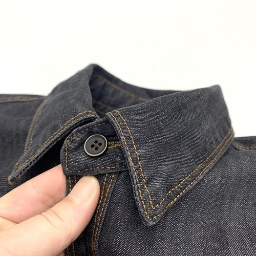 阿美咔叽重水洗工装牛仔衬衫男