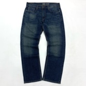 男 男日系宽松直筒外单阔腿拖地老爹长裤 美式 复古重水洗做旧牛仔裤