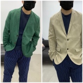 男士 欧美简约便服单西 复古港风休闲外套 英伦学院风格 棉麻西装