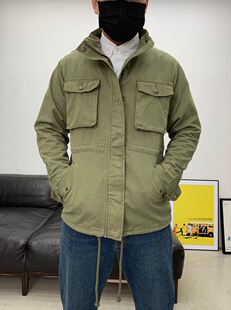 男士 男装 立领M65工装 简约外套宽松大码 潮 多口袋夹克秋季 纯棉水洗