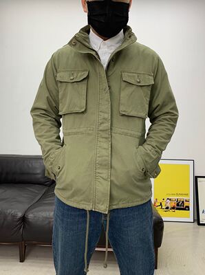 纯棉水洗 男士立领M65工装多口袋夹克秋季简约外套宽松大码男装潮