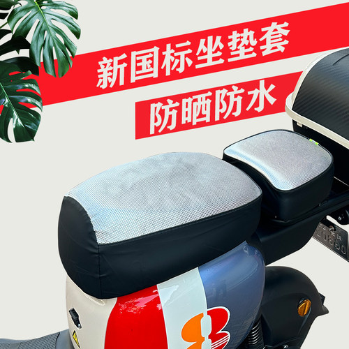 绿驹绿能绿佳电动车座套防水防晒新国标电瓶自行车坐垫套绿佳座垫