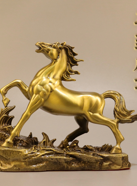 黄铜马摆件乔迁送礼客厅办公室