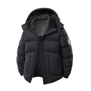 棉衣外套男2025冬季新款加厚保暖抗寒棉袄男青年宽松连帽男装棉衣