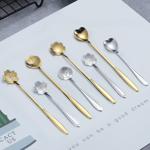 304不锈钢咖啡勺长柄咖啡搅拌勺