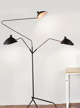 法国serge mouille张牙舞爪三角落地灯复古诧寂风鸭嘴灯卧室沙发