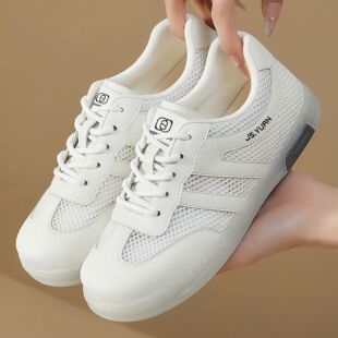 夏季女鞋网鞋软底轻便小白鞋透气舒适不闷脚休闲鞋时尚百搭德训鞋