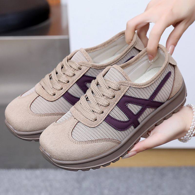 复古阿甘德训鞋女2026春季新款女鞋透气休闲运动鞋轻便舒适妈妈鞋,女鞋,网面鞋,淘宝优惠券,粉丝福利购,淘宝优惠卷