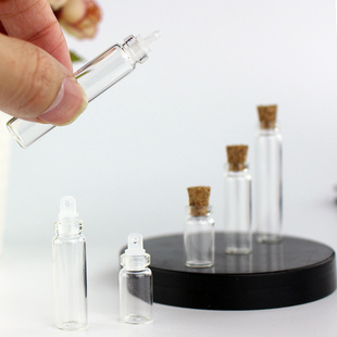 玻璃瓶迷你款 直径1.1CM巨小 圆柱微型瓶一毫升小个瓶2ML3ML 包邮