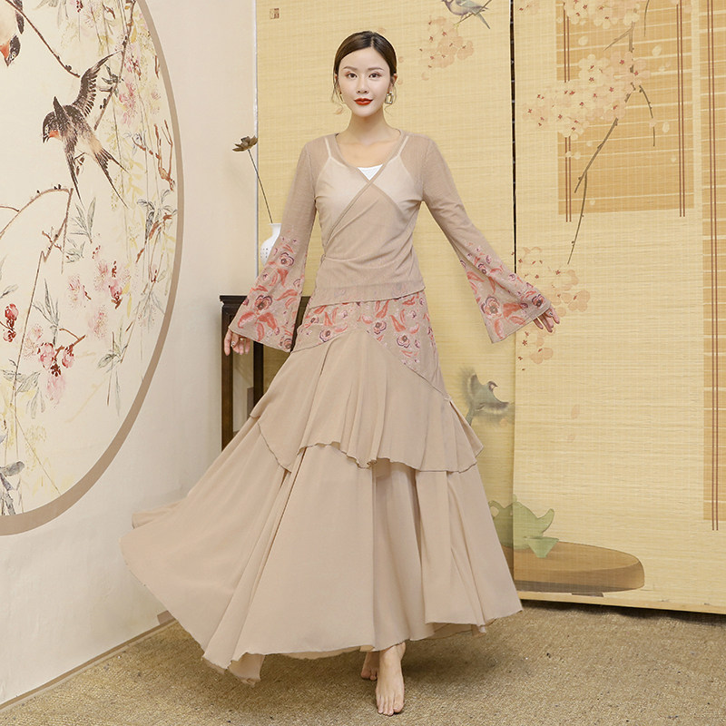 2023新款放灯行舞蹈服古典舞演出服女中国舞汉唐舞台表演出练功服