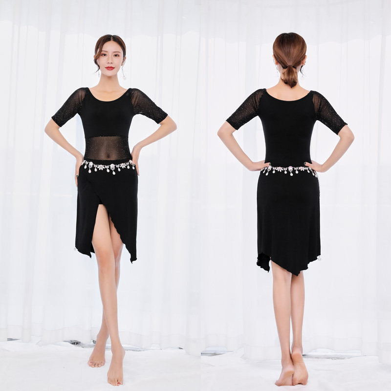 成人肚皮舞服装女练功服2023新款初学者东方舞蹈服套装连衣裙性感