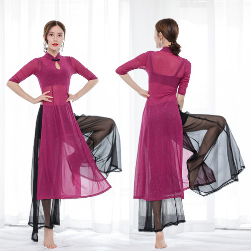 古典舞旗袍练功服修身透气50-5