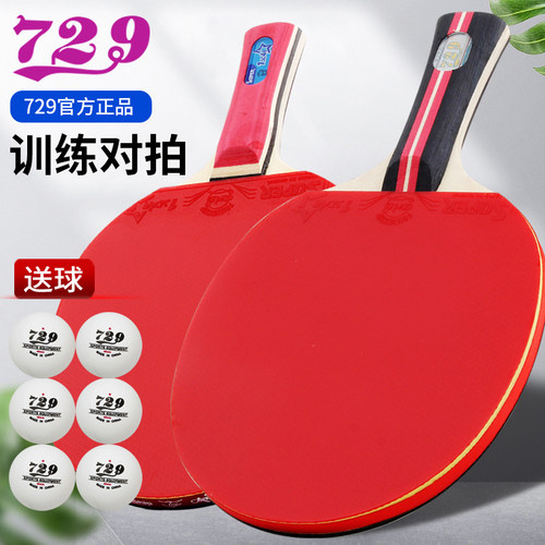 友谊729乒乓球拍乒乓2只装对拍