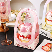 三八女神节波啵杯手提礼盒蛋糕包装 饰打包盒伴手礼物烘焙 盒甜品装