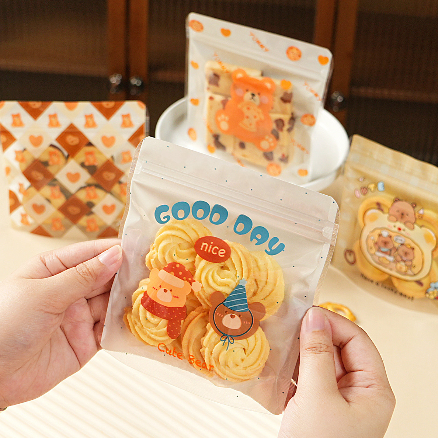 曲奇饼干袋卡通万圣节糖果自封袋