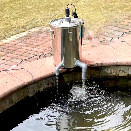 康卿小型鱼池过滤系统水循环净化器外置过滤器庭院阳台鱼池过滤桶