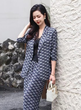 兰蔻儿夏装新款套装衣服上衣阔腿裤气质显瘦优雅名媛欧韩两件套