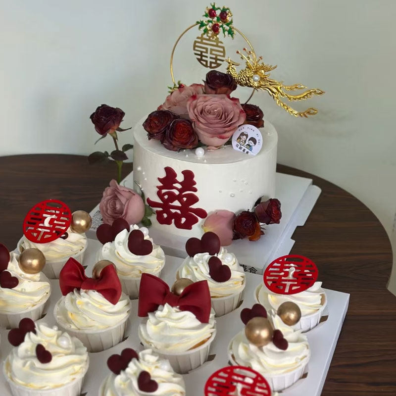 婚庆结婚蛋糕装饰布置插牌订婚喜字纸杯蛋糕装扮插旗配件用品,节庆用品/礼品,甜品台装饰,淘宝优惠券,粉丝福利购,淘宝优惠卷