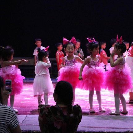 童梦格六一儿童舞蹈蓬蓬纱裙女童连体可爱蛋糕裙幼儿园舞蹈演出服