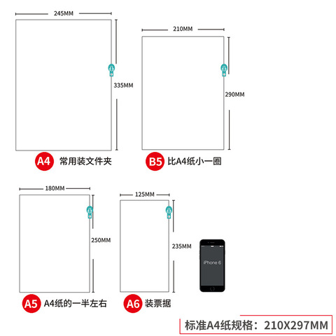 /印刷A6PVCA4文件袋票据防水A5/考试塑料透明LOGO磨砂拉链袋