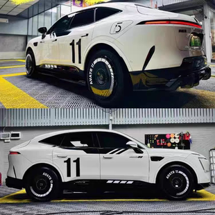 适用于阿维塔11车身贴纸字母车贴拉花ZEEKR001阿维塔12个性贴纸